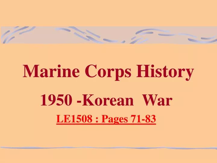 marine corps history