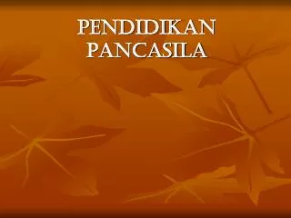 pendidikan pancasila