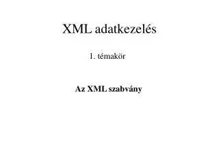 xml adatkezel s