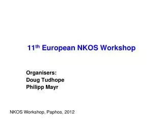 11 th European NKOS Workshop