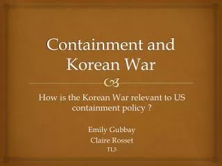 Containment and Korean War