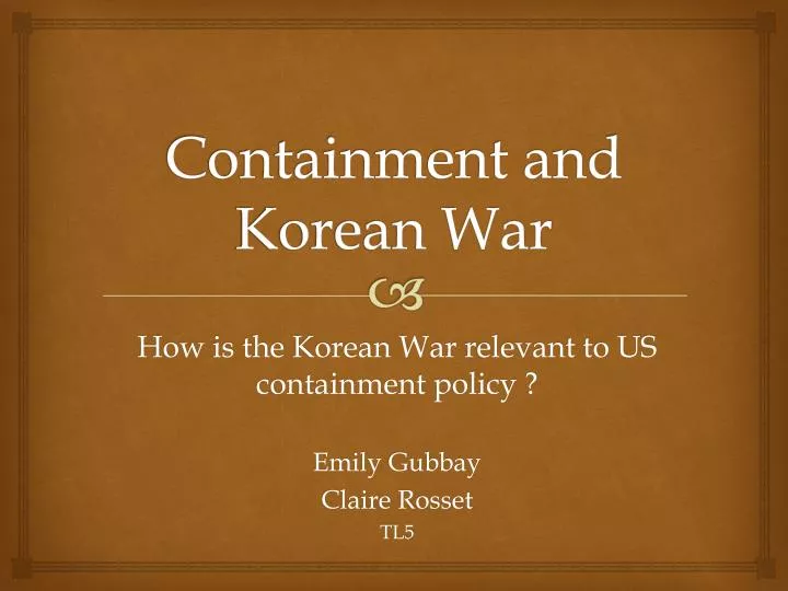 containment and korean war