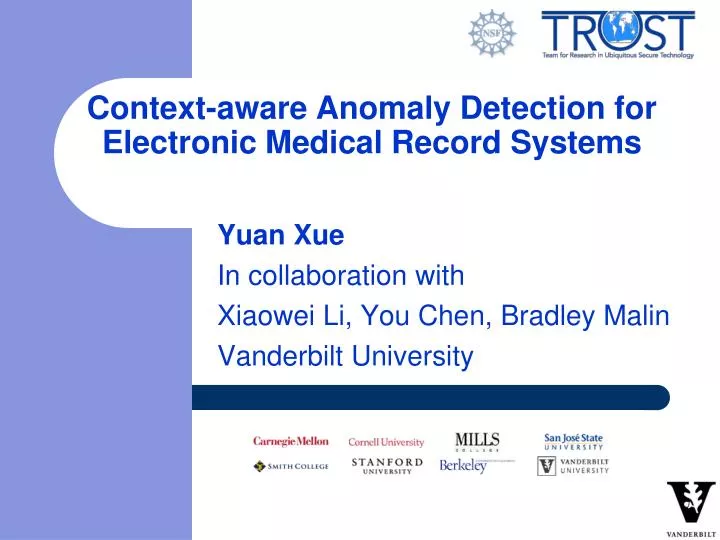context aware anomaly detection for electronic medical record systems