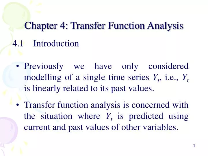 chapter 4 transfer function analysis