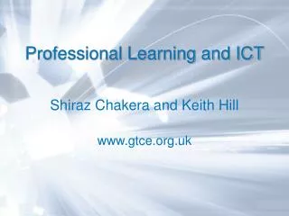 Professional Learning and ICT