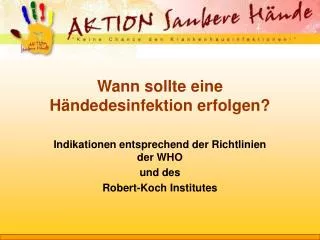 wann sollte eine h ndedesinfektion erfolgen