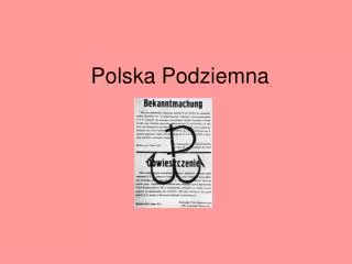 polska podziemna