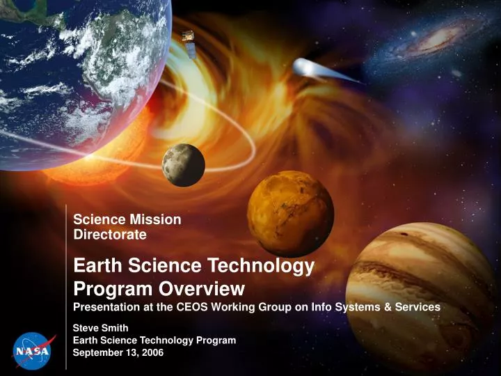 steve smith earth science technology program september 13 2006