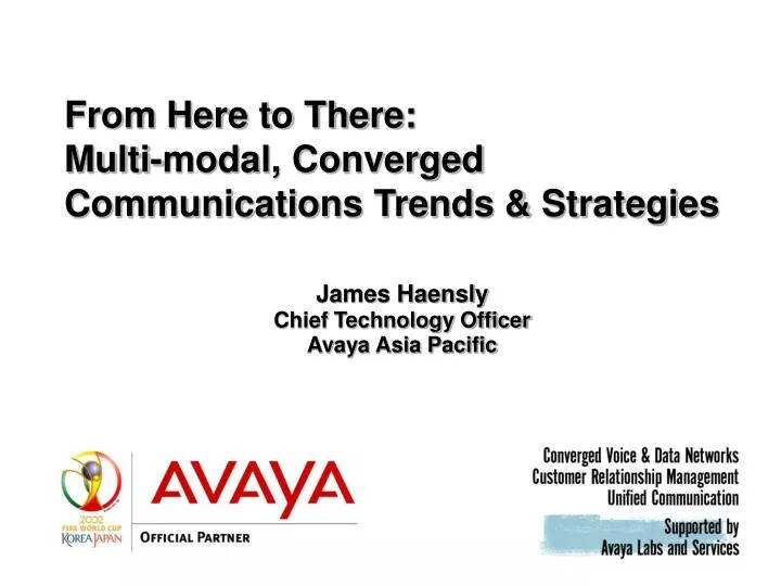 from here to there multi modal converged communications trends strategies