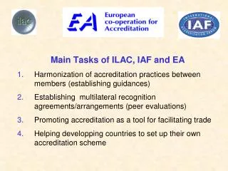 Harmonization of accreditation practices