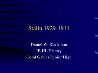 Stalin 1929-1941