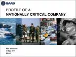 Saab's Transformation: A Vision for Safety and Innovation in Defence and Technology - slide 1