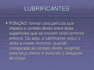 lubrificantes