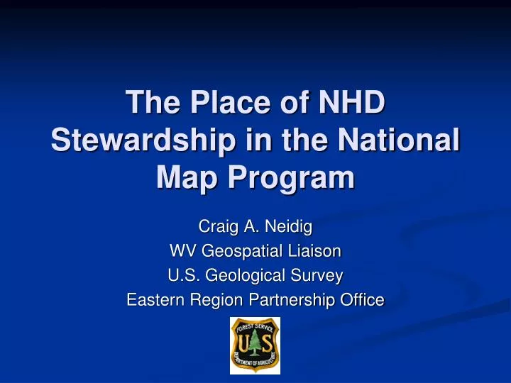 the place of nhd stewardship in the national map program