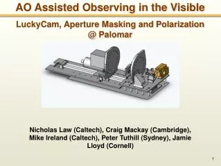 AO Assisted Observing in the Visible LuckyCam, Aperture Masking and Polarization @ Palomar