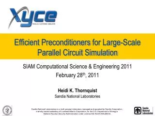 Efficient Preconditioners for Large-Scale Parallel Circuit Simulation