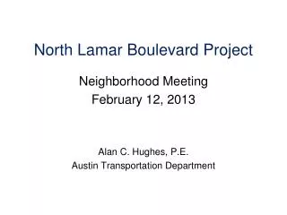 North Lamar Boulevard Project