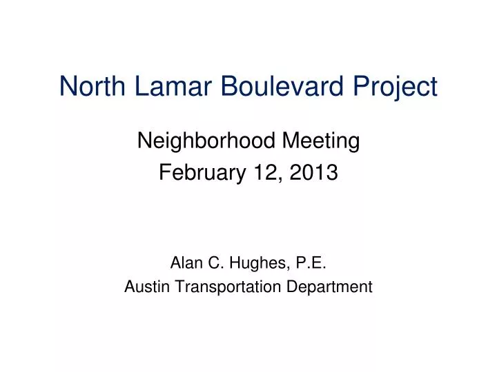 north lamar boulevard project