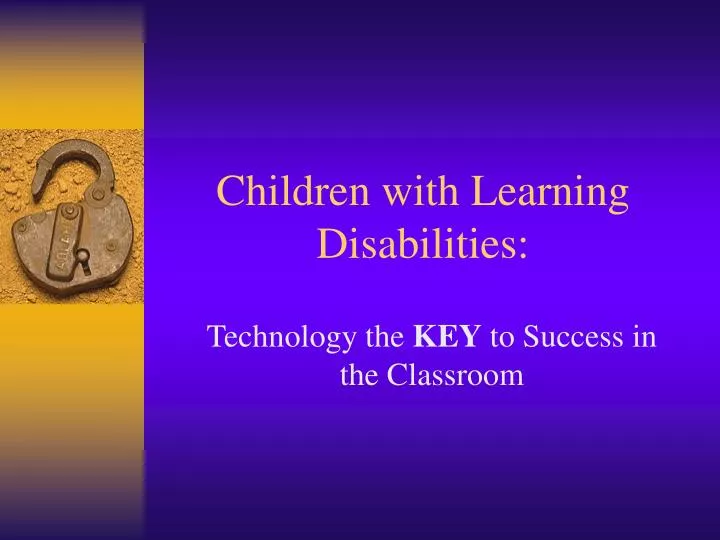 children with learning disabilities