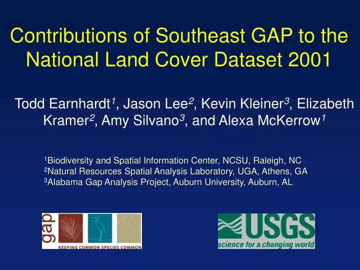 contributions of southeast gap to the national land cover dataset 2001