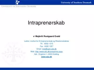 intrapren rskab