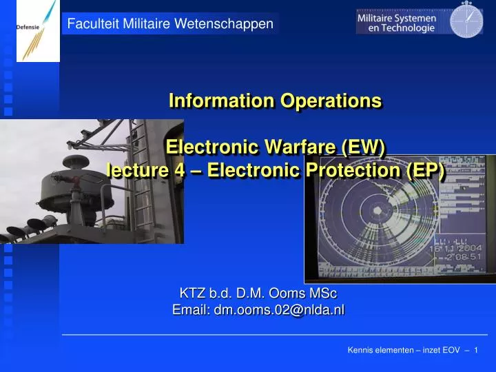 information operations electronic warfare ew lecture 4 electronic protection ep