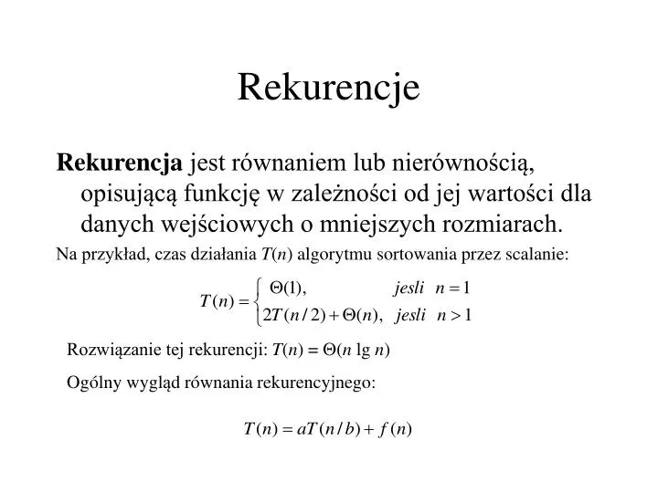 rekurencje