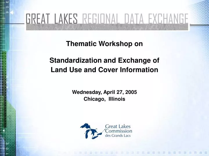 thematic workshop on standardization and exchange of land use and cover information