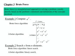 Chapter 3 Brute Force
