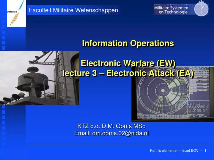 information operations electronic warfare ew lecture 3 electronic attack ea