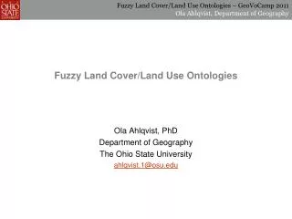 Fuzzy Land Cover/Land Use Ontologies