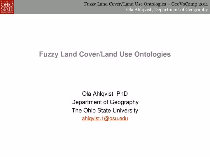 fuzzy land cover land use ontologies