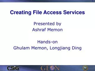 creating file access services