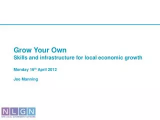 New approaches to local economic growth