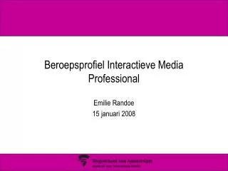 beroepsprofiel interactieve media professional
