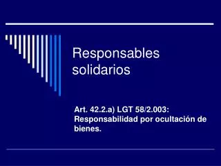 responsables solidarios