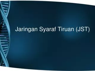 jaringan syaraf tiruan jst