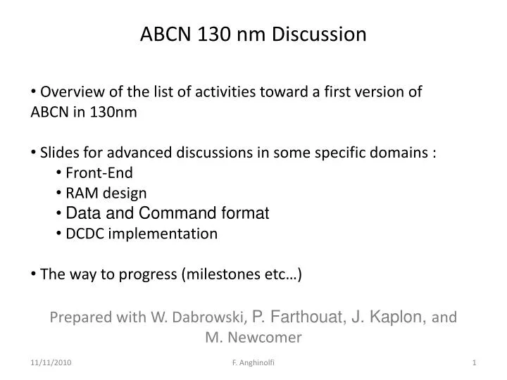 abcn 130 nm discussion