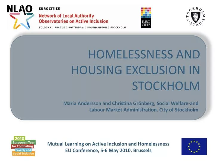 homelessness and housing exclusion in stockholm