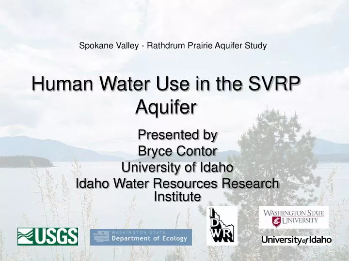 human water use in the svrp aquifer