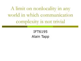A limit on nonlocality in any world in which communication complexity is not trivial