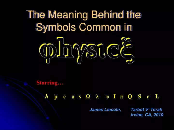 the meaning behind the symbols common in