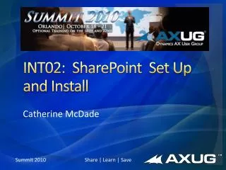 INT02: SharePoint Set Up and Install