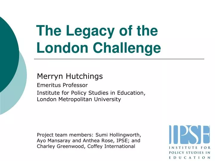 the legacy of the london challenge