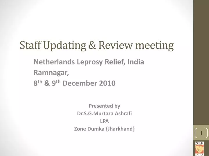 staff updating review meeting