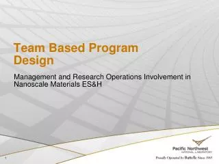 Team Based Program Design
