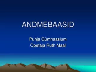 andmebaasid