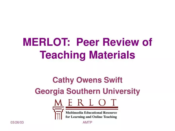 merlot peer review of teaching materials