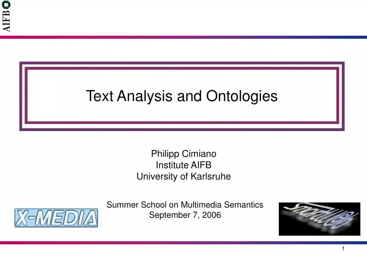 text analysis and ontologies