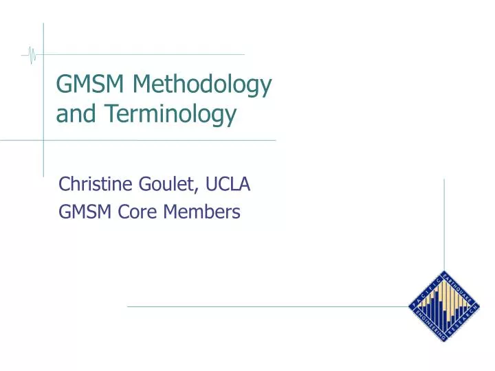 gmsm methodology and terminology